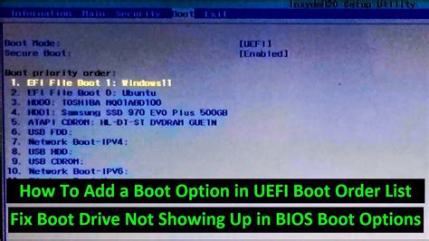 hard drive test not showing in bios boot options|bios not recognizing boot drive.